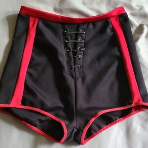 Stylish Black and Red Women's Shorts